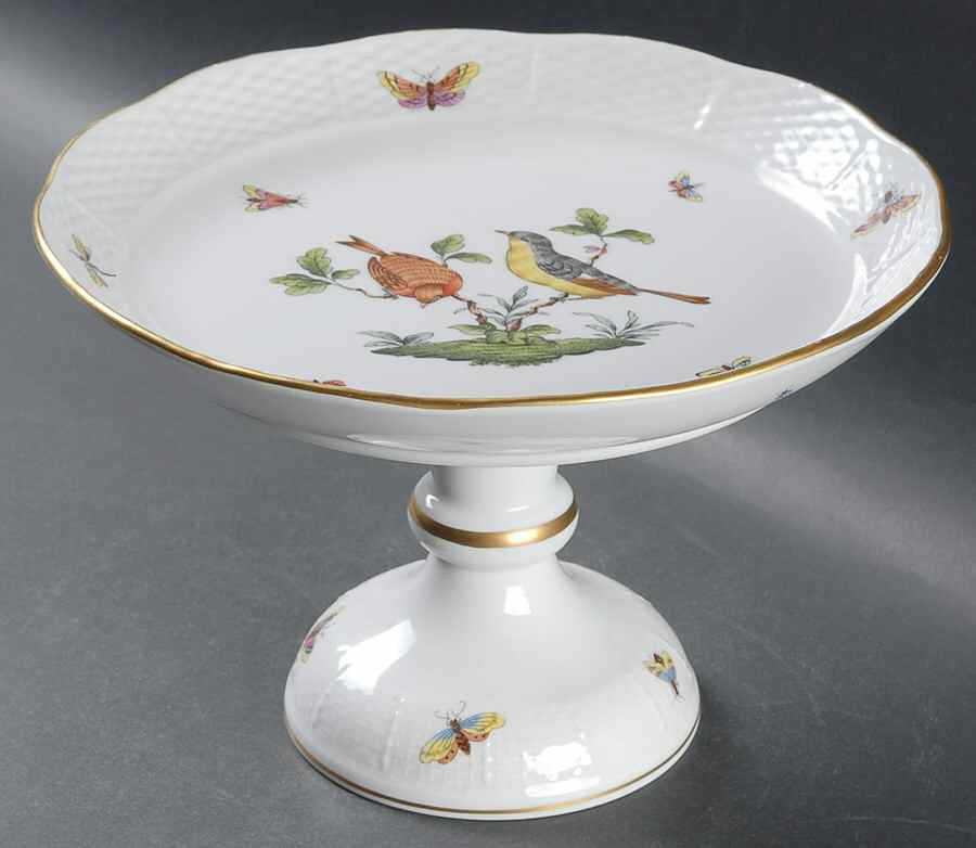 Rothschild Bird (RO) Round Compote (Height X Width) by Herend-1