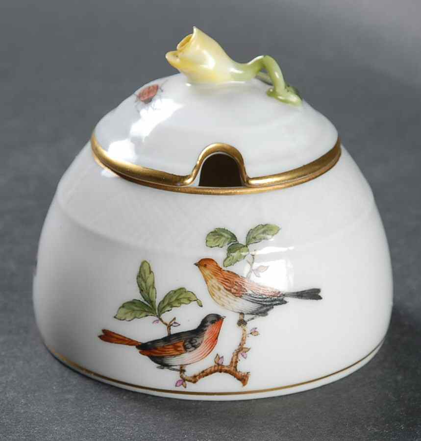 Rothschild Bird (RO) Honey Pot & Lid by Herend-1