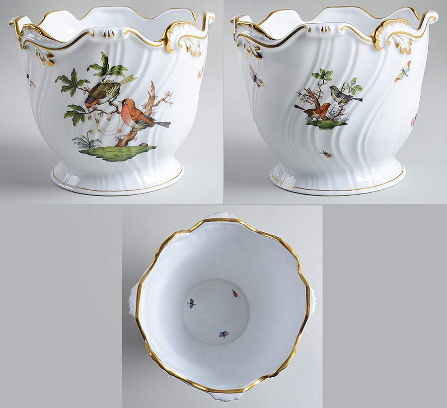 Rothschild Bird (RO) 6" Cachepot by Herend-1