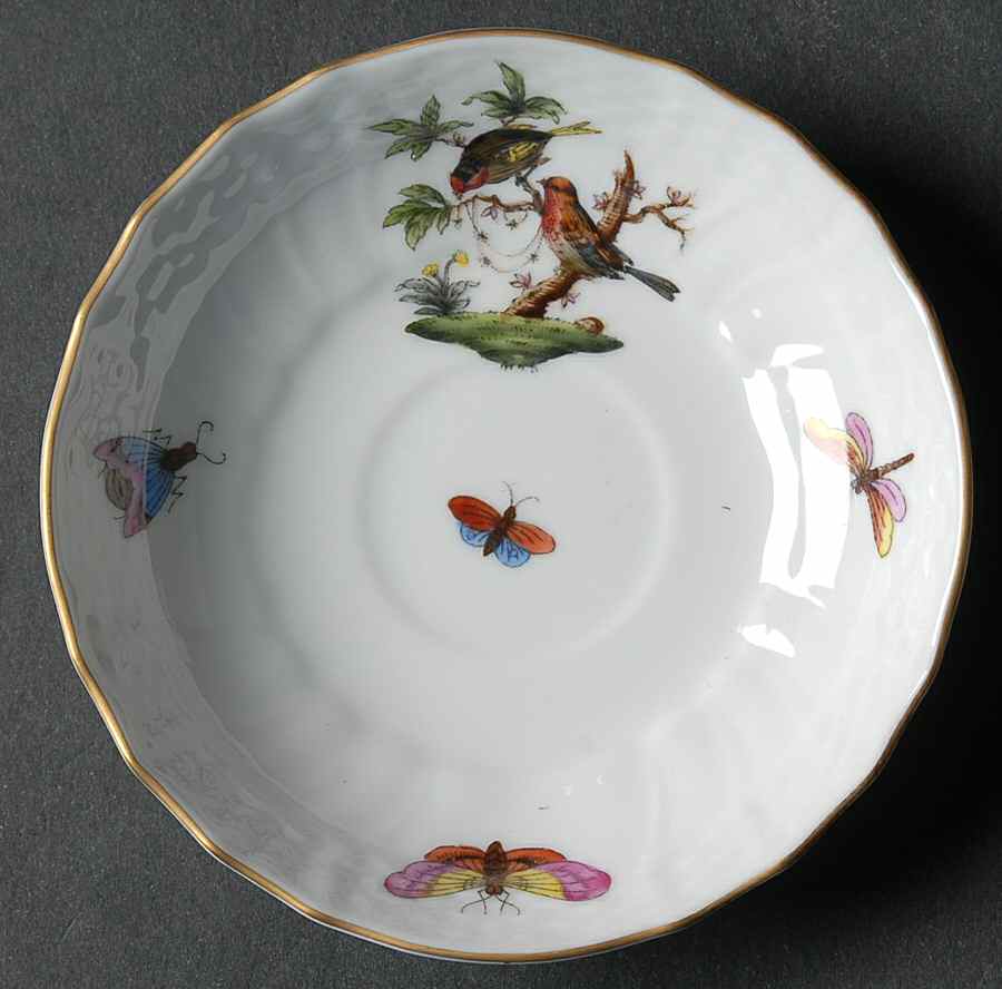 Rothschild Bird (RO) Saucer for Flat Demitasse Cup by Herend-1