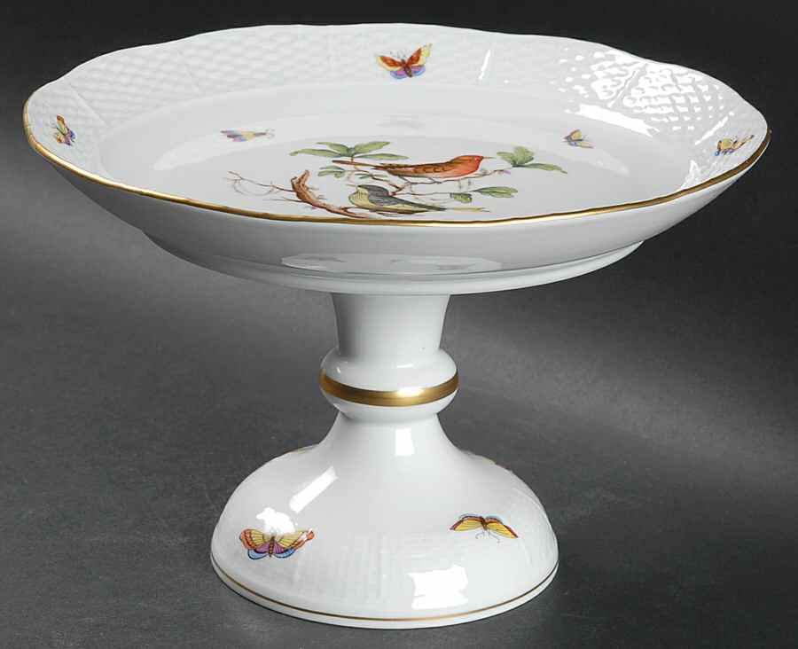Rothschild Bird (RO) Round Compote (Height X Width) by Herend-1