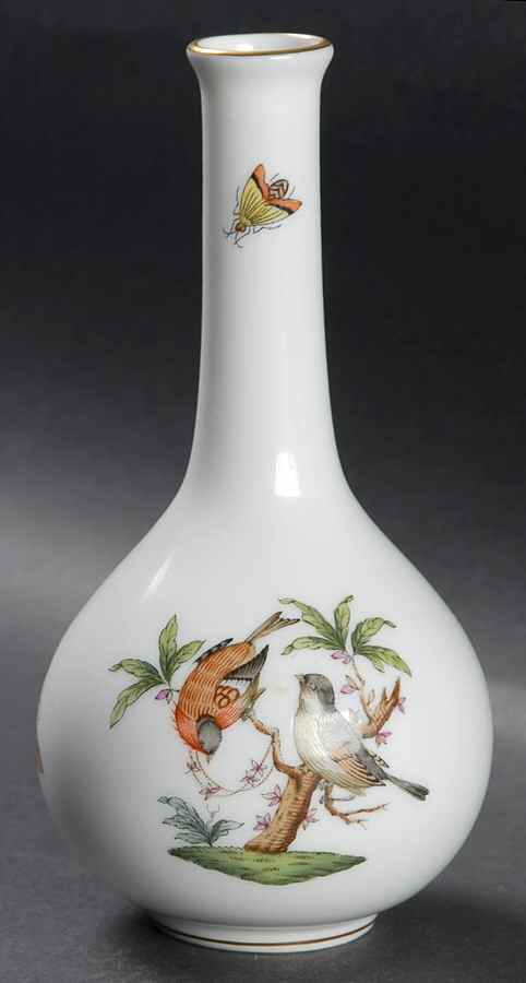 Rothschild Bird (RO) 5" Bud Vase by Herend-1