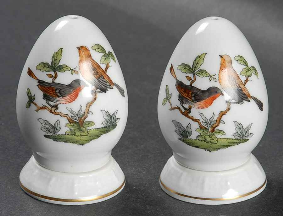 Rothschild Bird (RO) Salt & Pepper Set with Ceramic Stoppers by Herend-1