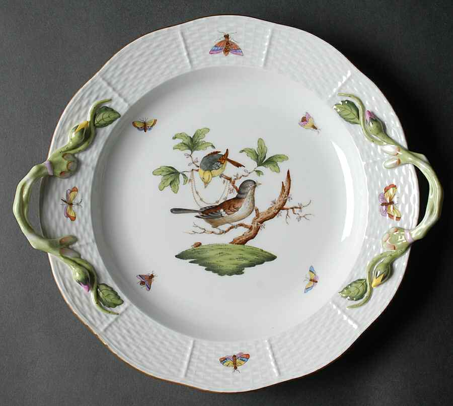 Rothschild Bird (RO) Handled Cake Plate by Herend-1