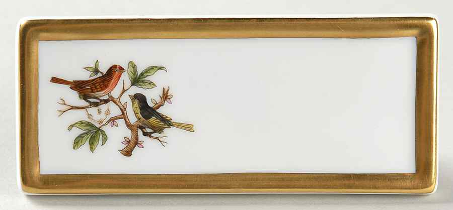 Rothschild Bird (RO) Small Placard/Place Card Holder by Herend-1