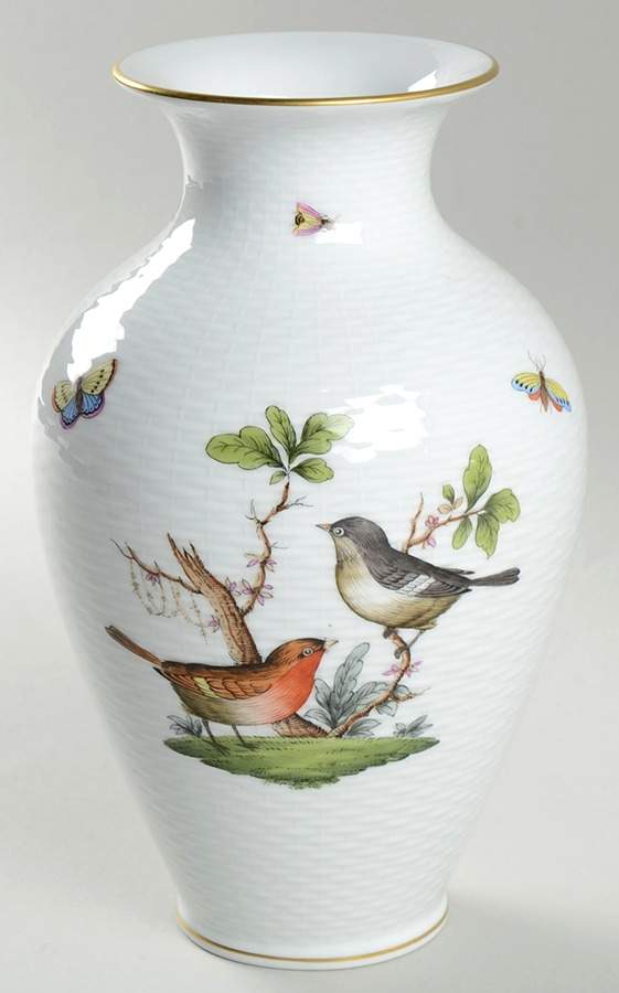 Rothschild Bird (RO) 9" Vase by Herend-1