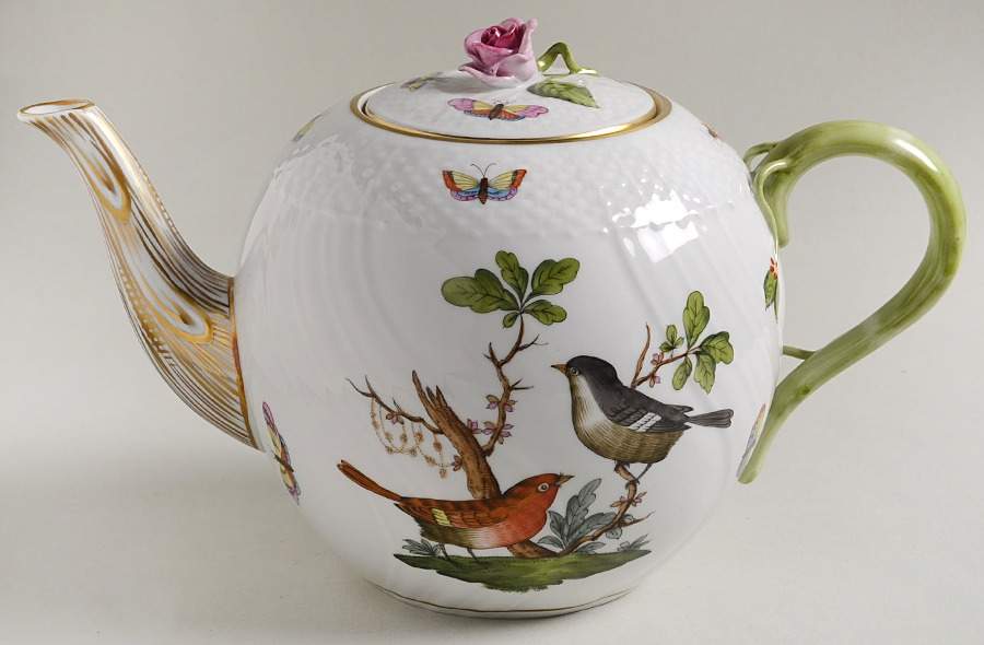 Rothschild Bird (RO) Teapot & Lid by Herend-1