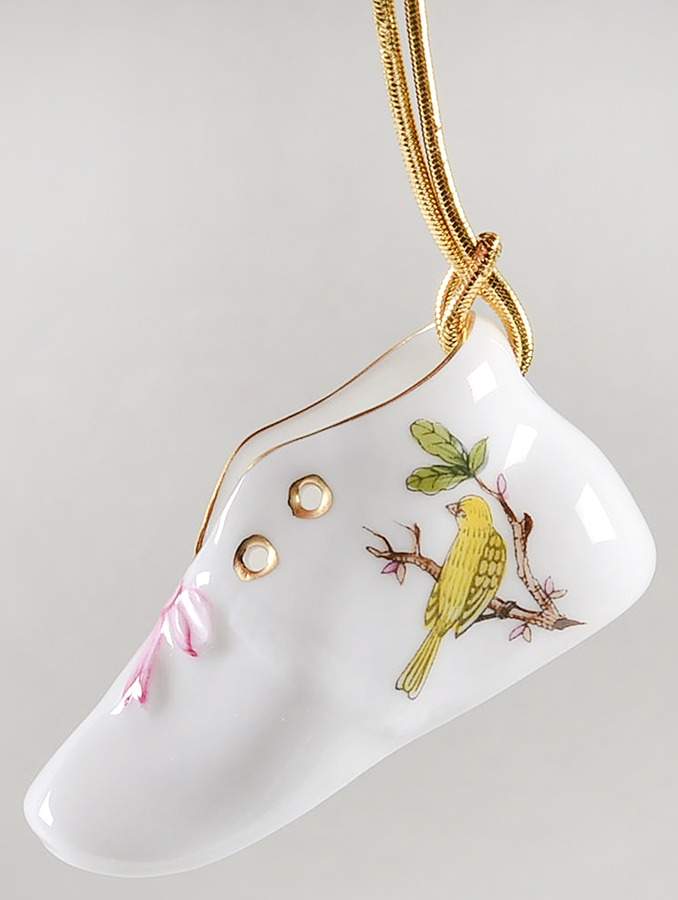 Rothschild Bird (RO) Mini Baby Shoe Ornament by Herend-1