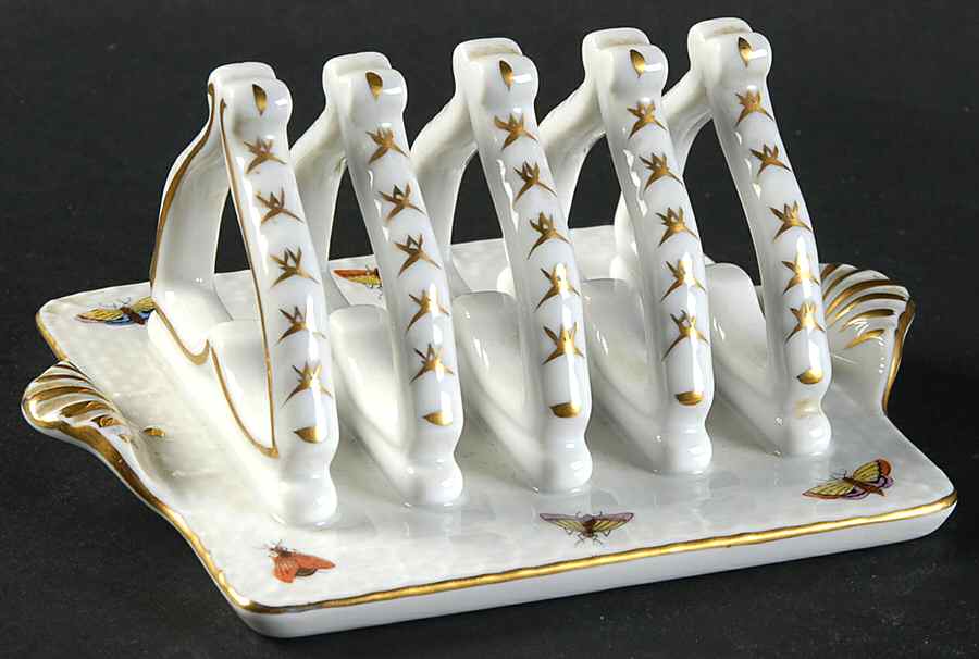 Rothschild Bird (RO) 4 Slice Toast Server by Herend-1