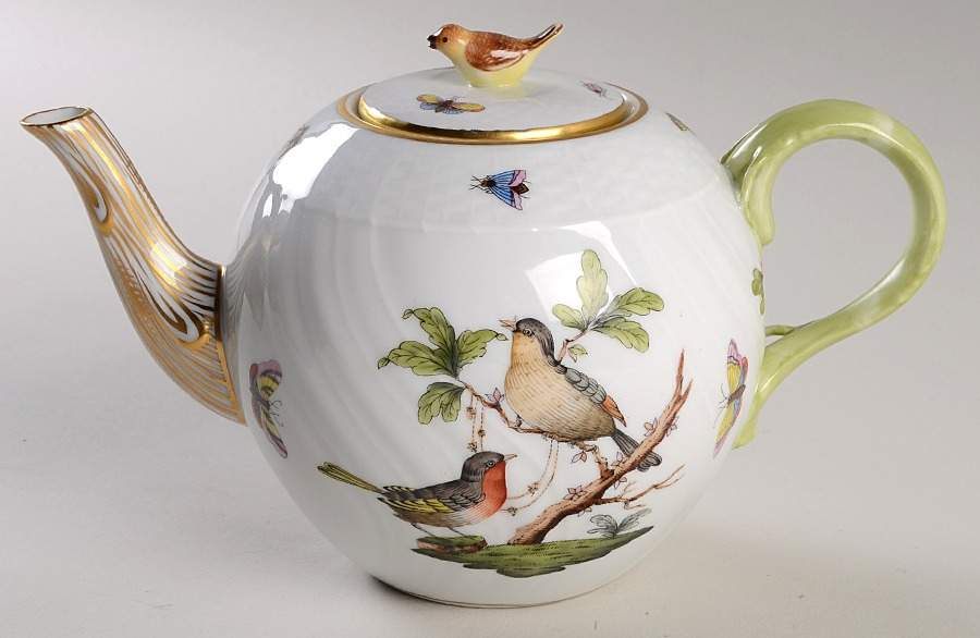 Rothschild Bird (RO) Teapot & Lid by Herend-1