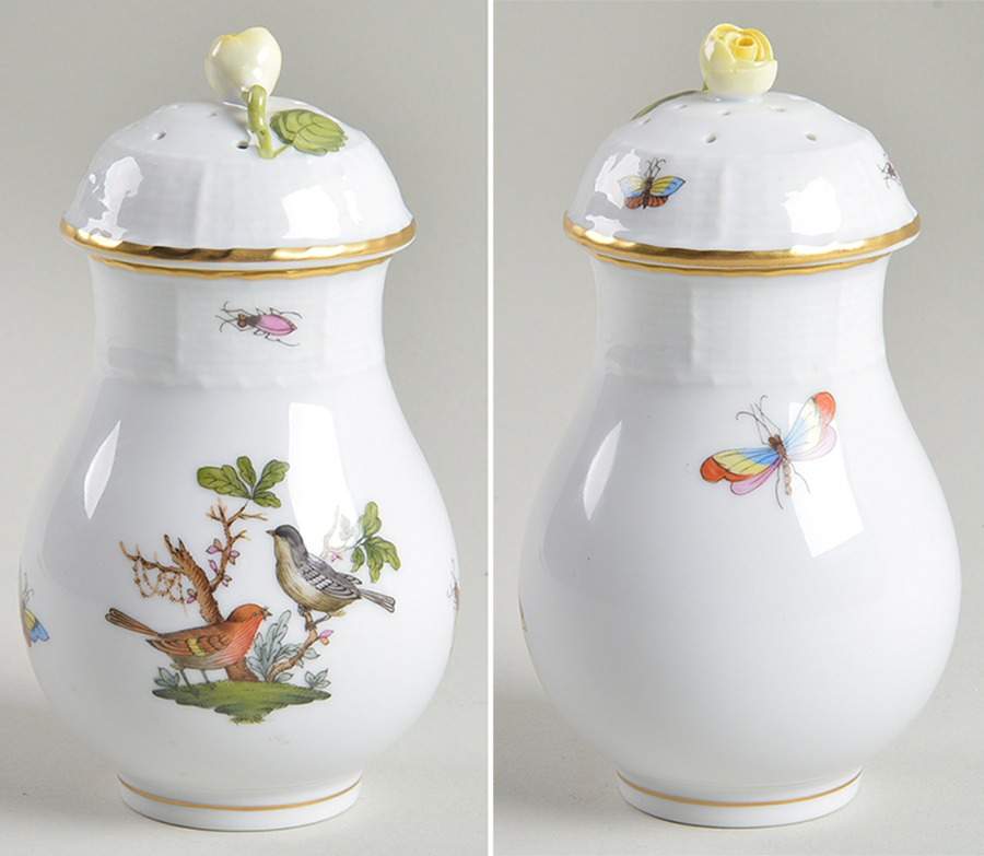 Rothschild Bird (RO) Sugar Shaker & Lid by Herend-1
