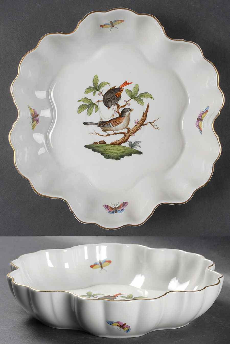Rothschild Bird (RO) 8" Melon Bowl by Herend-1
