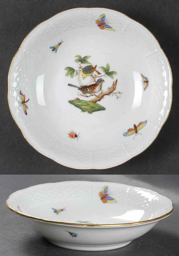 Rothschild Bird (RO) Fruit/Dessert (Sauce) Bowl by Herend-1
