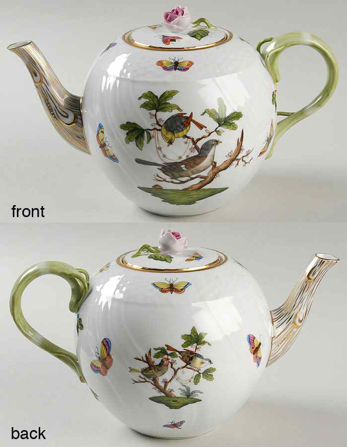 Rothschild Bird (RO) Teapot & Lid by Herend-1