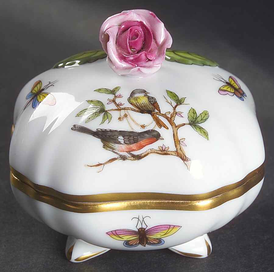Rothschild Bird (RO) Bon Bon & Lid by Herend-1