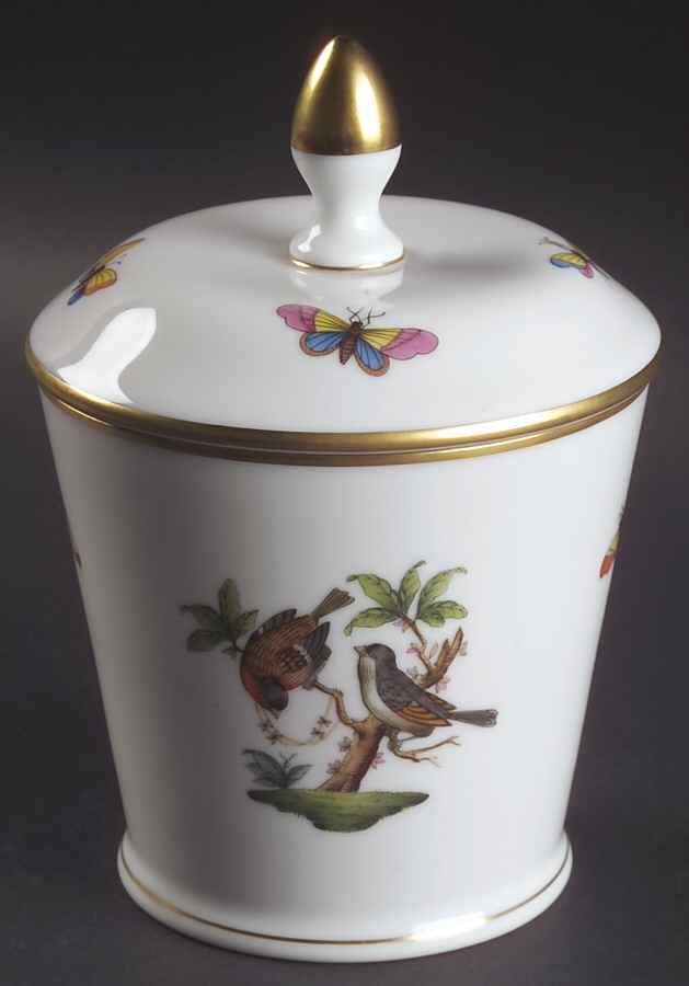 Rothschild Bird (RO) Biscuit Box & Lid by Herend-1