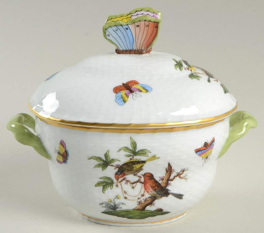 Rothschild Bird (RO) Small Candy Box & Lid by Herend-1