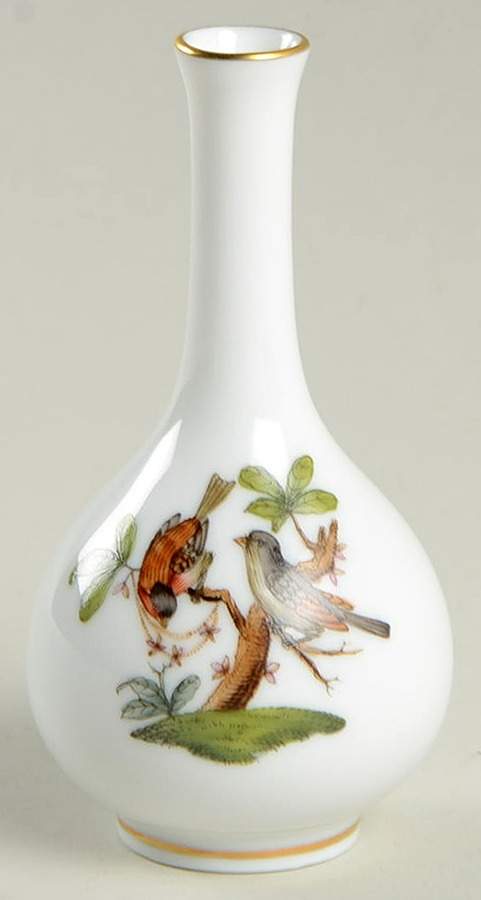 Rothschild Bird (RO) 3" Mini Bud Vase by Herend-1