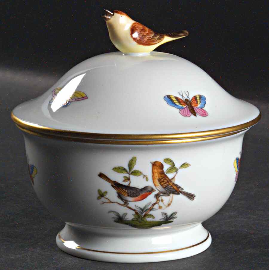 Rothschild Bird (RO) 4" Candy Box & Lid by Herend-1