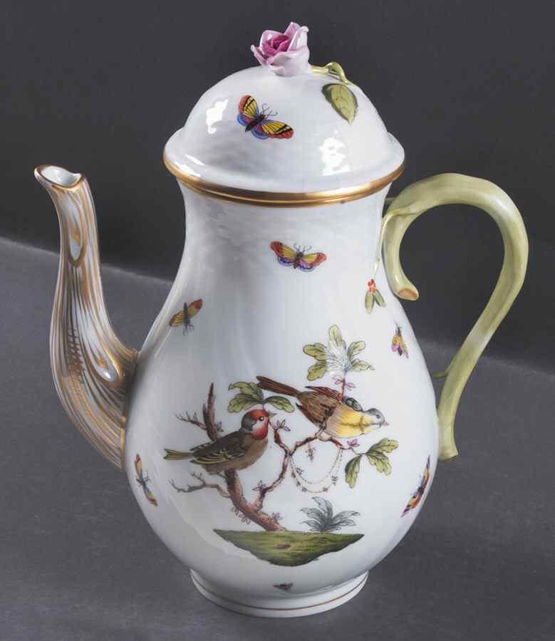 Rothschild Bird (RO) Coffee Pot & Lid by Herend-1