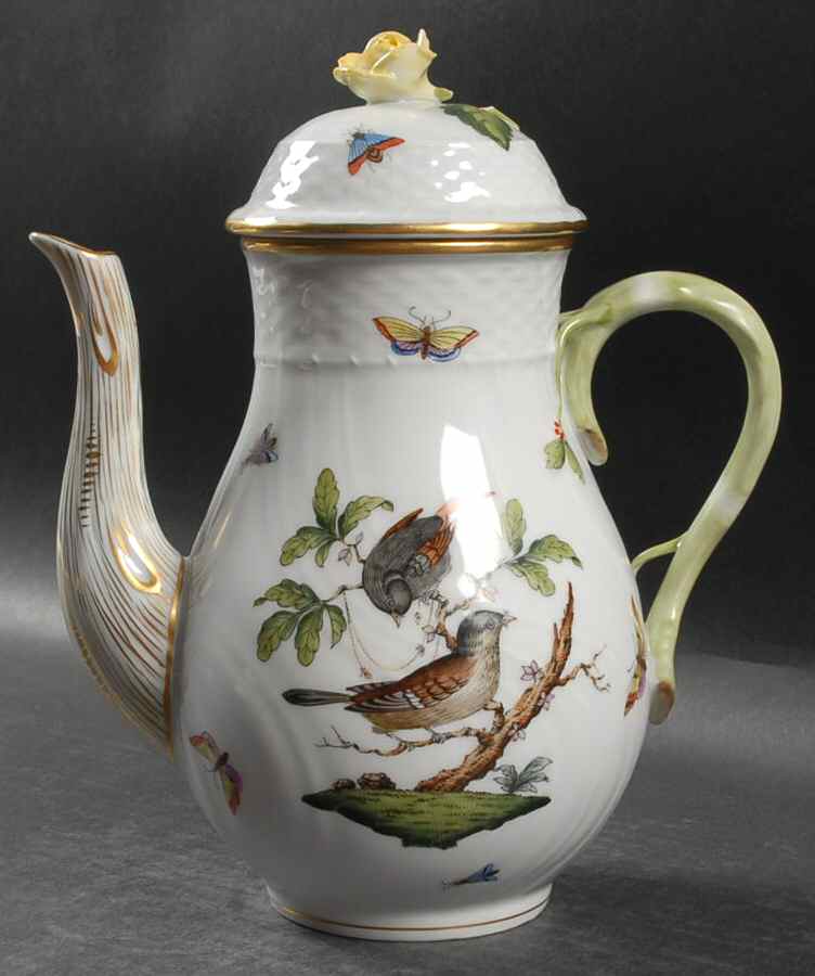 Rothschild Bird (RO) Coffee Pot & Lid by Herend-1