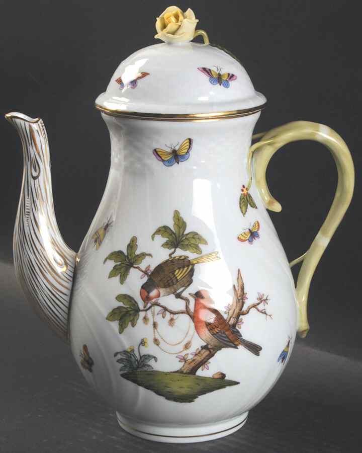 Rothschild Bird (RO) Coffee Pot & Lid by Herend-1