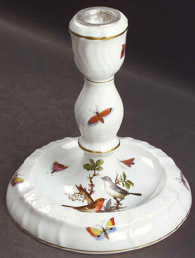 Rothschild Bird (RO) 5" Candlestick Base (Use w/Either 2,3,or 4 Lt Arm) by Herend-1