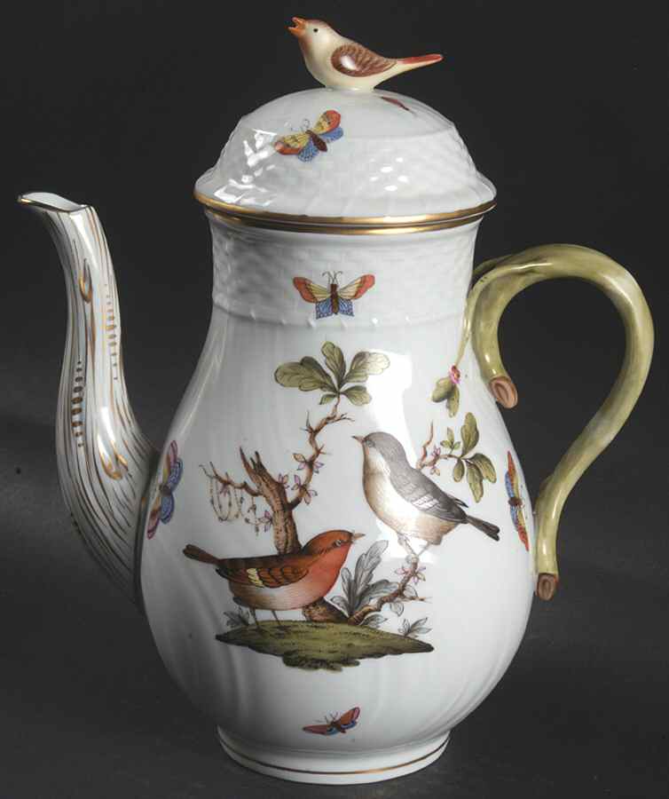 Rothschild Bird (RO) Small Coffee Pot & Lid by Herend-1