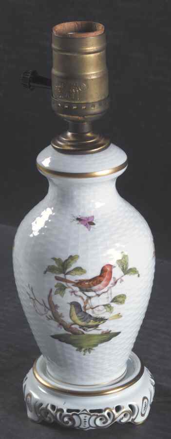 Rothschild Bird (RO) 10" Electric Lamp No Shade by Herend-1