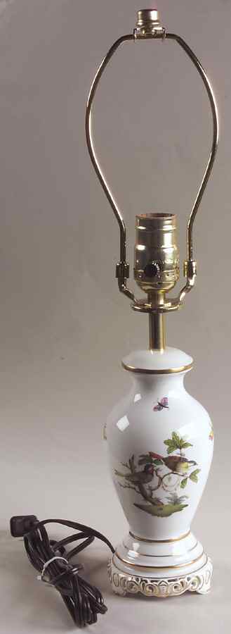 Rothschild Bird (RO) Small Electric Lamp No Shade by Herend-1