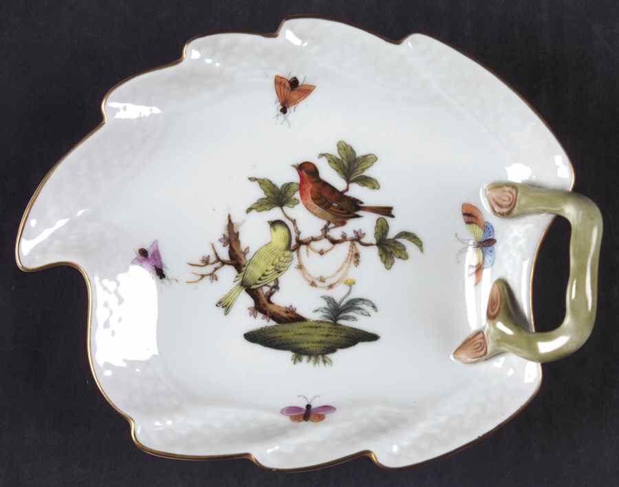 Rothschild Bird (RO) 5" Leaf Dish by Herend-1