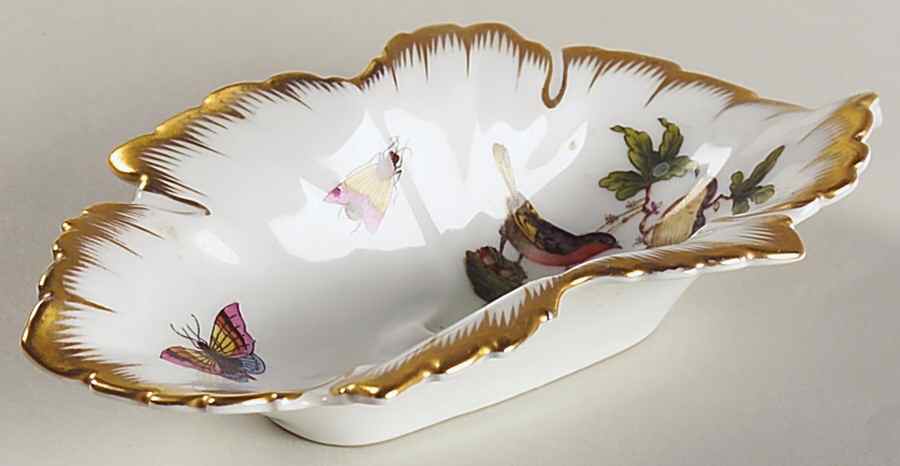 Rothschild Bird (RO) 6" Leaf Dish by Herend-1
