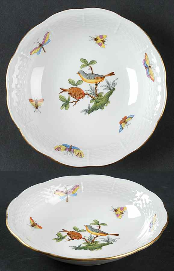 Rothschild Bird (RO) Fruit/Dessert (Sauce) Bowl by Herend-1