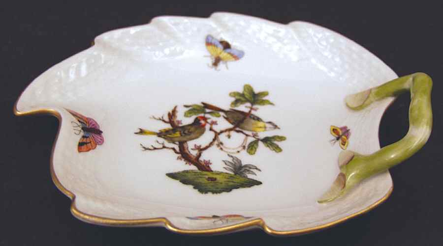 Rothschild Bird (RO) 5" Leaf Dish by Herend-1