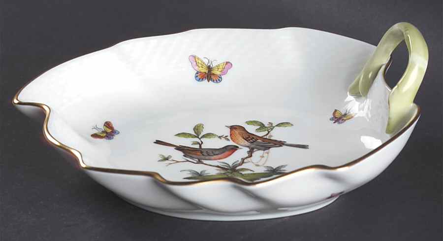 Rothschild Bird (RO) 7" Leaf Dish by Herend-1