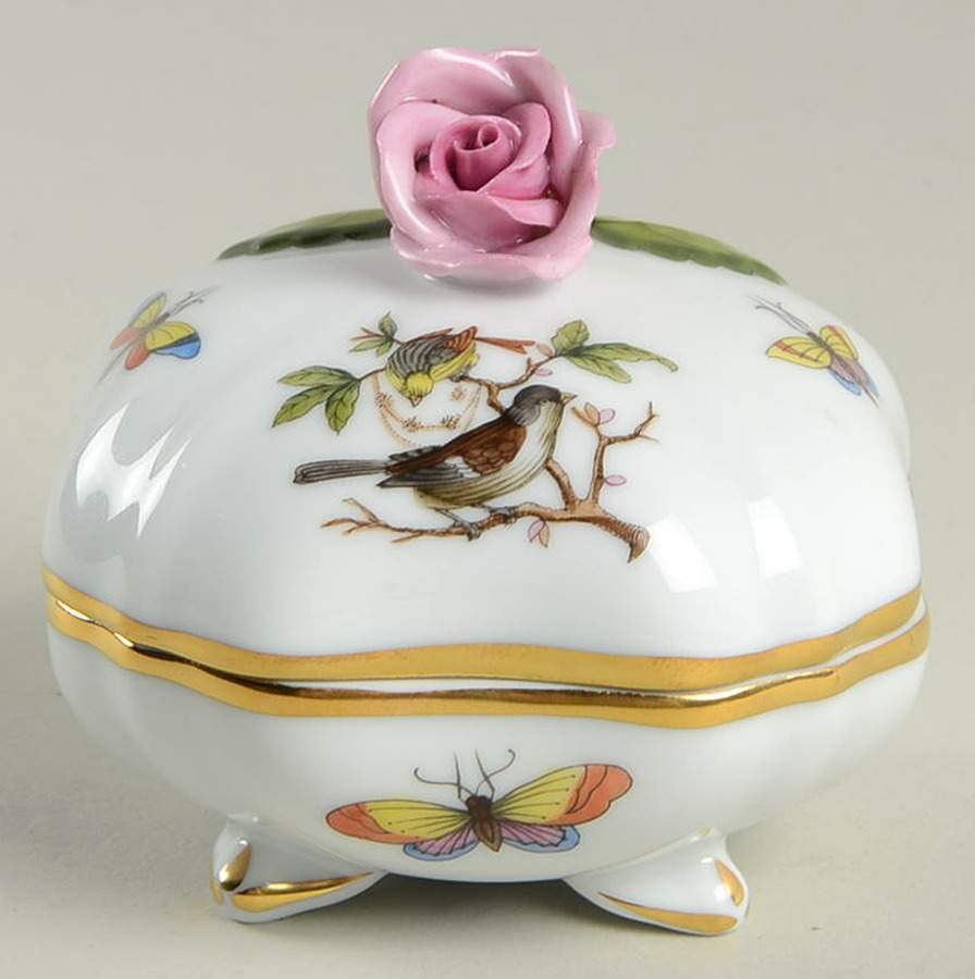 Rothschild Bird (RO) Bon Bon & Lid by Herend-1