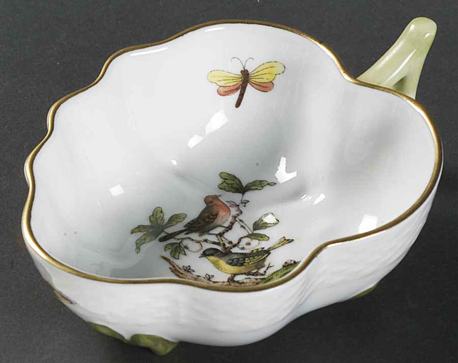Rothschild Bird (RO) 5" Leaf Dish by Herend-1