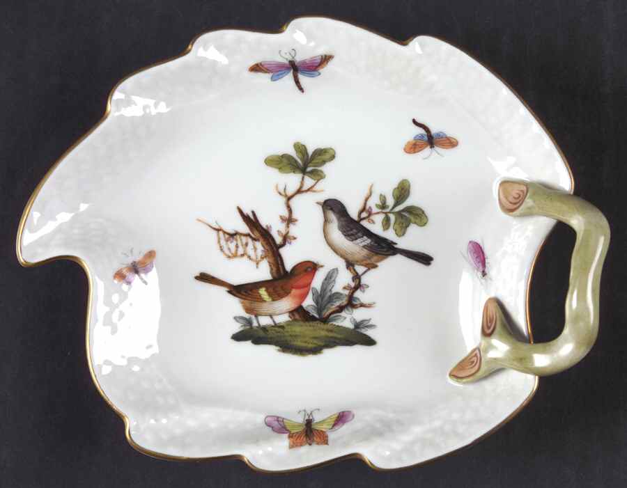 Rothschild Bird (RO) 5" Leaf Dish by Herend-1