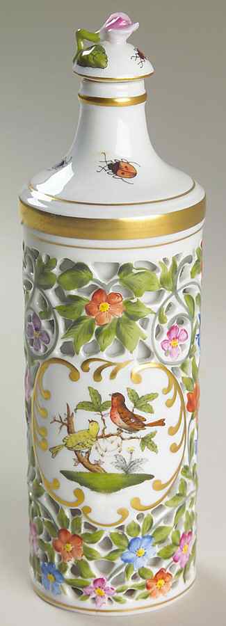 Rothschild Bird (RO) Perfume Bottle with Stopper by Herend-1