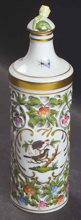Rothschild Bird (RO) Perfume Bottle with Stopper by Herend-1