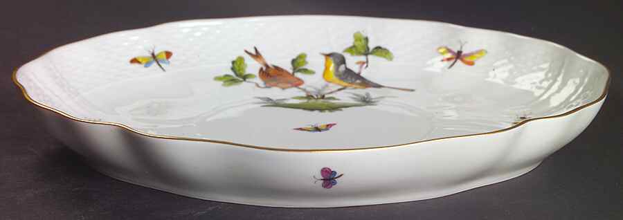 Rothschild Bird (RO) 10" Oval Dish by Herend-1