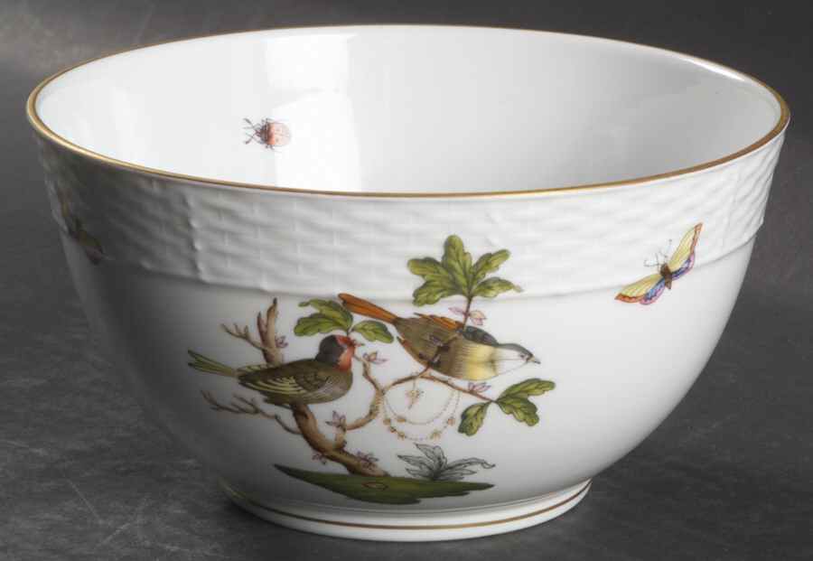 Rothschild Bird (RO) 6" Round Vegetable Bowl by Herend-1