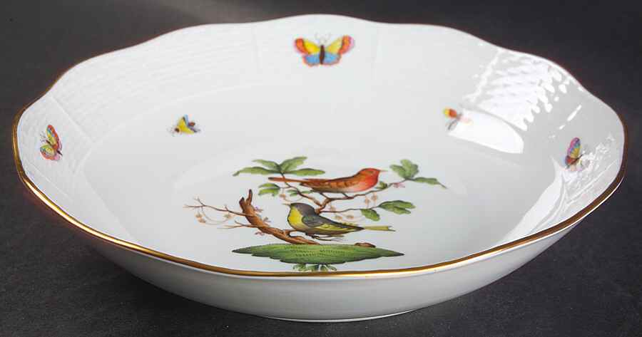 Rothschild Bird (RO) 10" Round Vegetable Bowl by Herend-1