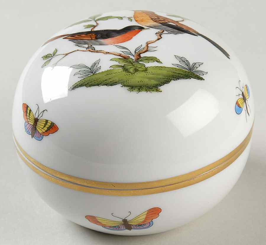 Rothschild Bird (RO) 3" Round Box & Lid by Herend-1