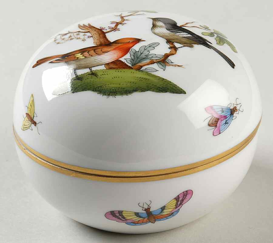 Rothschild Bird (RO) 3" Round Box & Lid by Herend-1