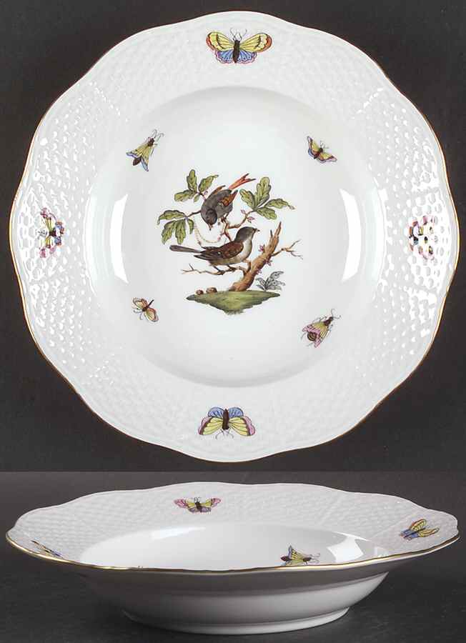 Rothschild Bird (RO) Rim Soup Bowl by Herend-1