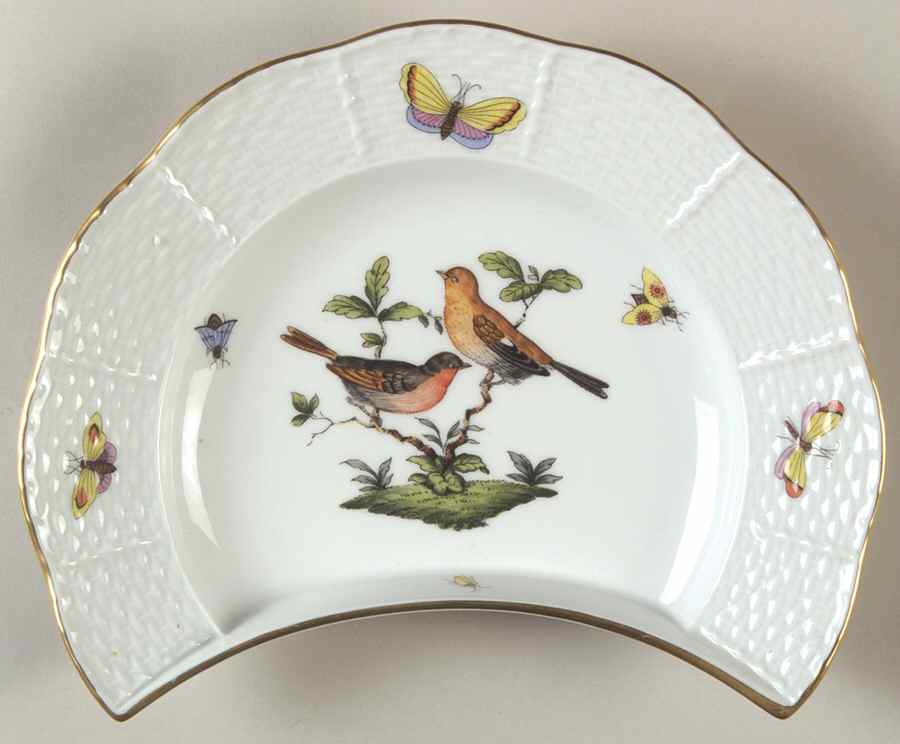 Rothschild Bird (RO) Crescent Salad Plate by Herend-1