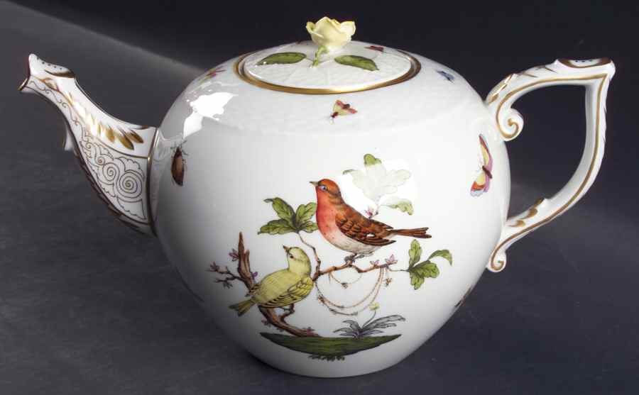 Rothschild Bird (RO) Teapot & Lid by Herend-1