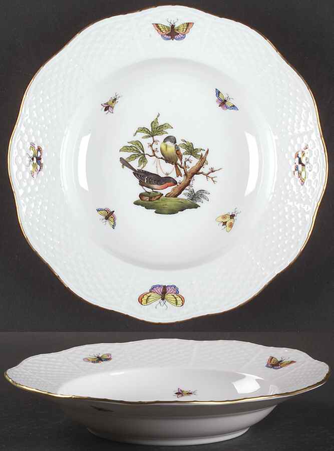 Rothschild Bird (RO) Rim Soup Bowl by Herend-1