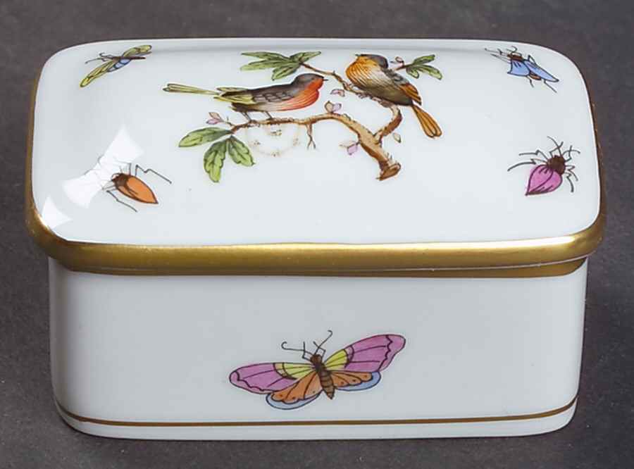 Rothschild Bird (RO) Trinket Box & Lid by Herend-1